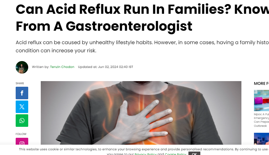 Can Acid Reflux Run In Families