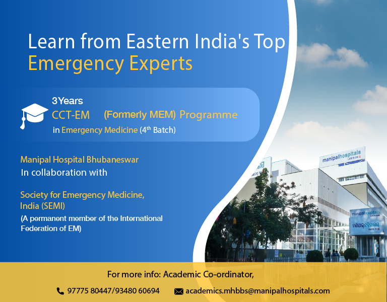 Best CCTEM Programme in Emergency Medicine with Experts at Manipal Hospital Bhubaneswar.