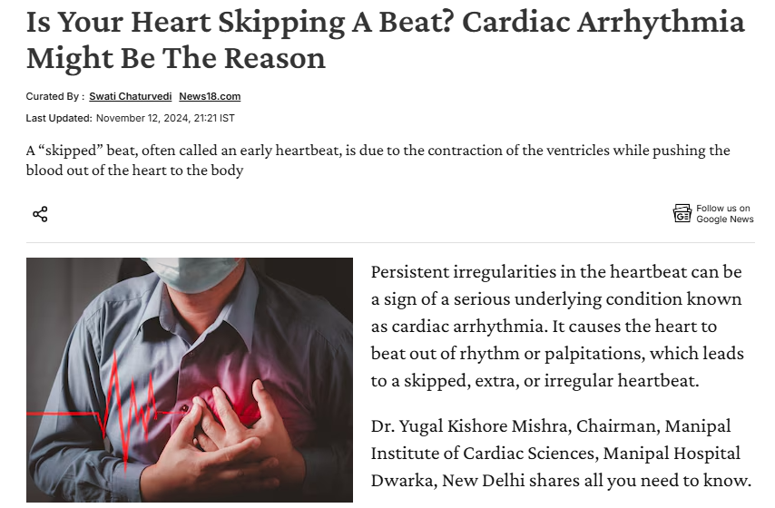 Cardiac Arrhythmia Might Be The Reason