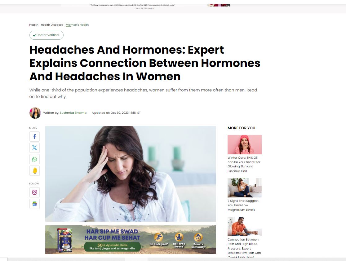 Headaches And Hormones