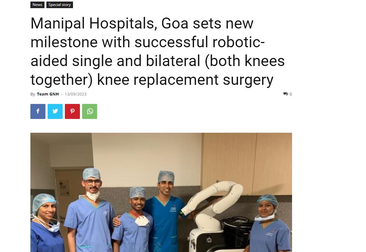 Robotic knee replacement surgery