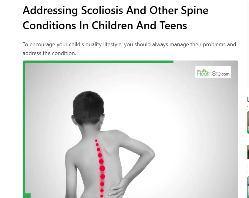 Addressing Scoliosis And Other Spine Conditions In Children And Teens