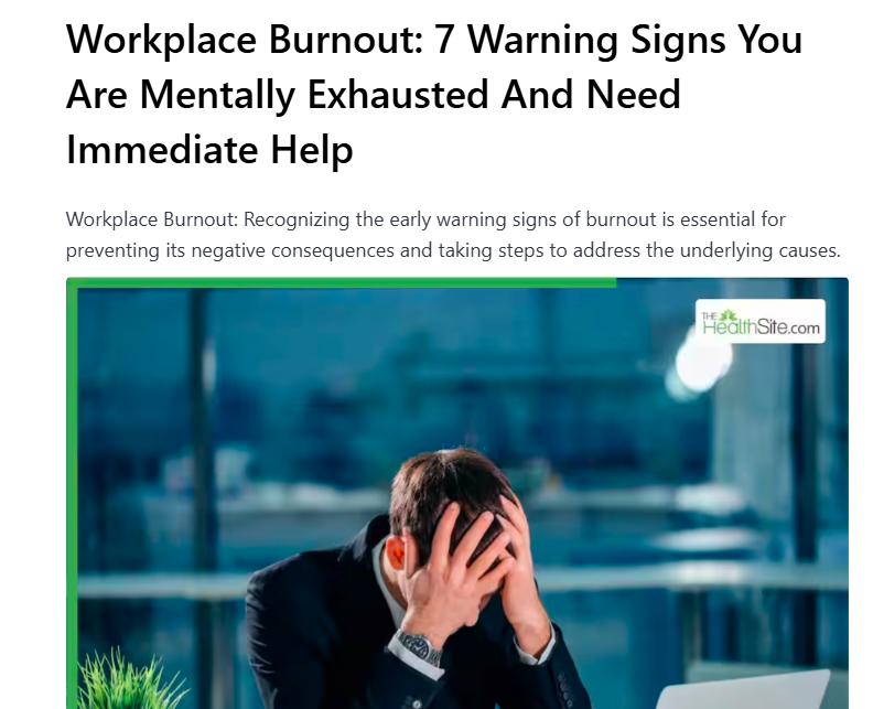 Workplace Burnout