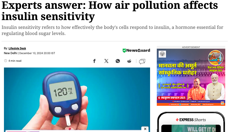 Dr. Abhijit Bhograj on Experts answer: How air pollution affects insulin sensitivity