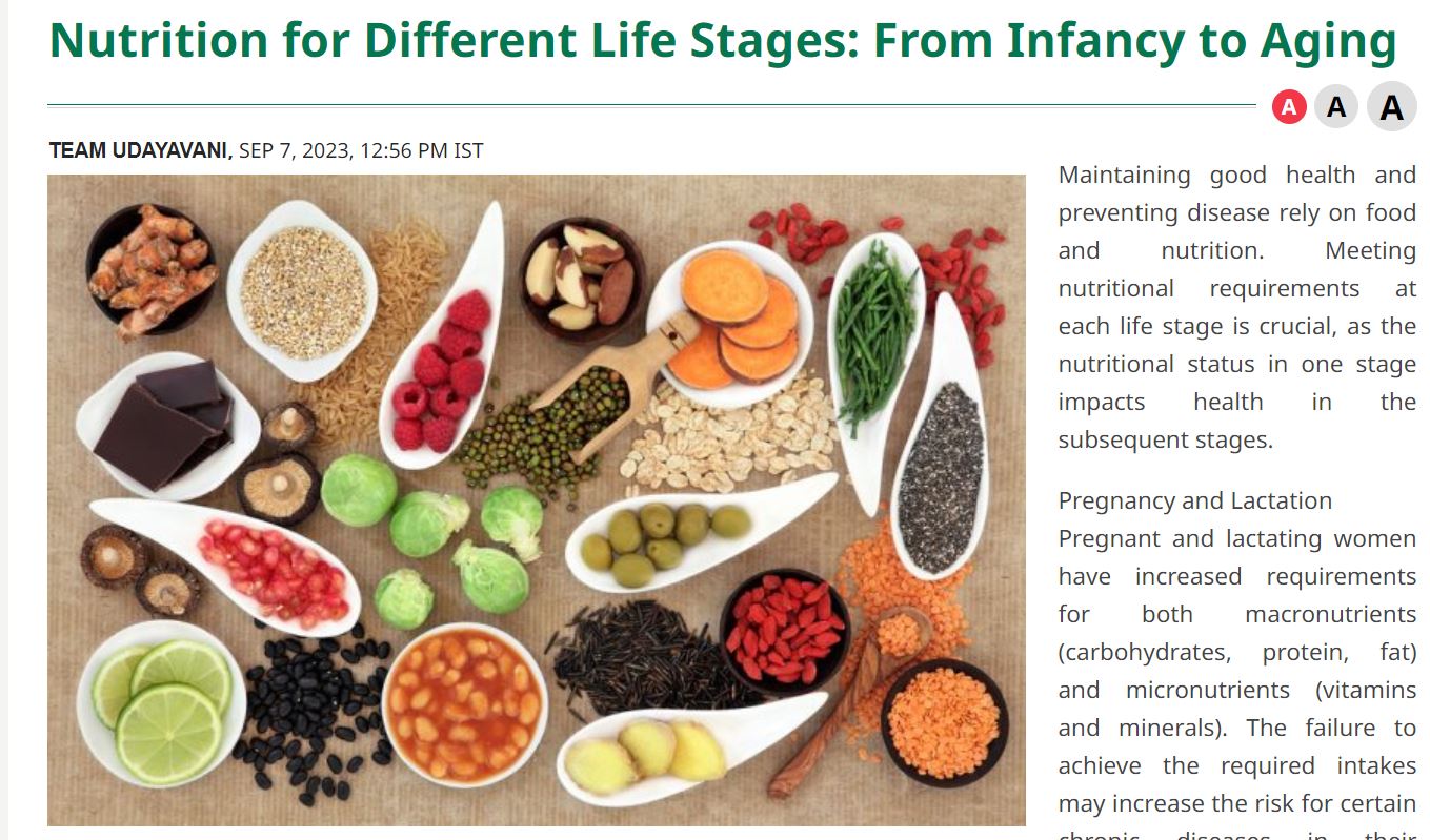 Nutrition for Different Life Stages