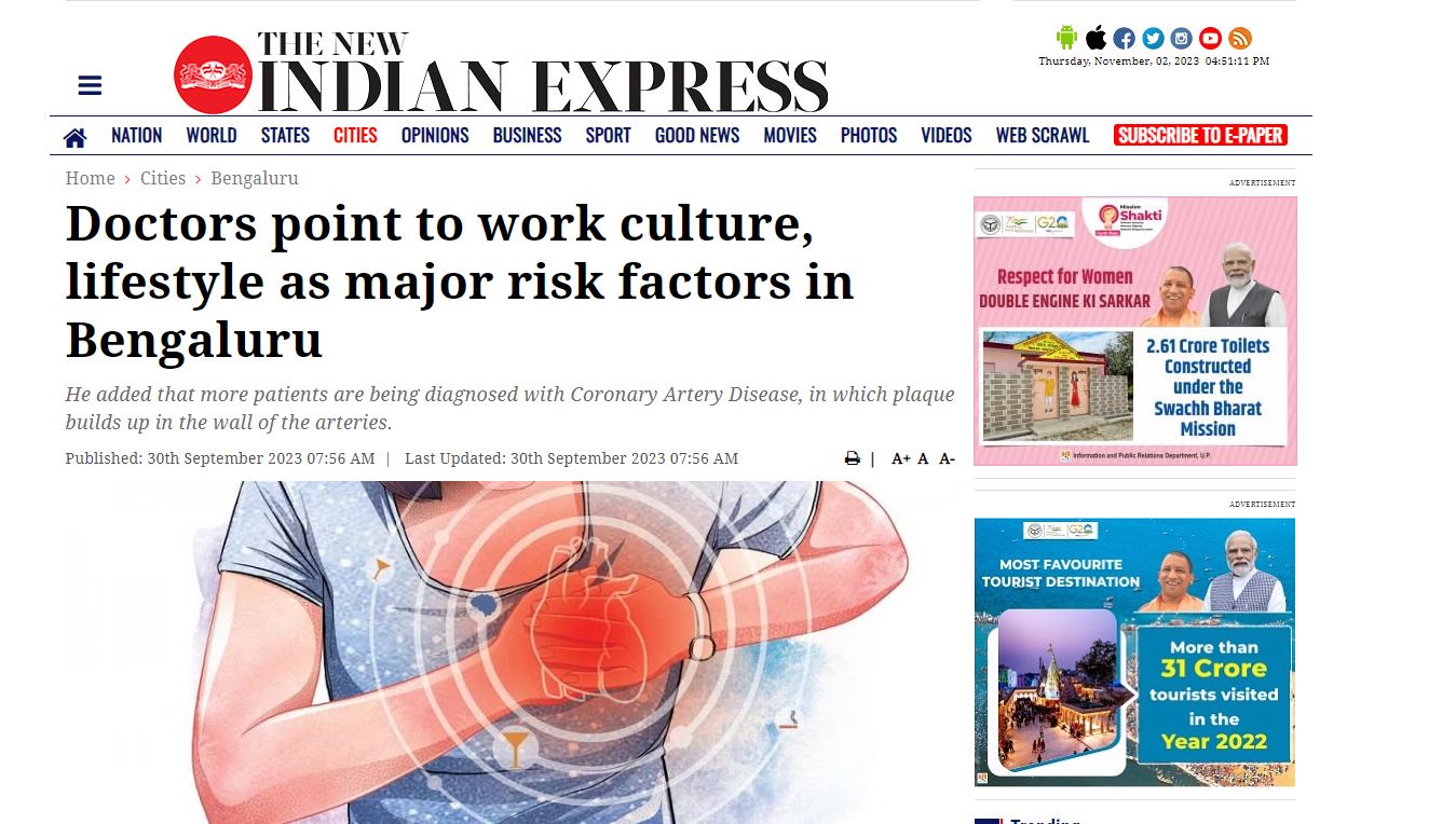 Work culture and lifestyle risks in Bangalore 