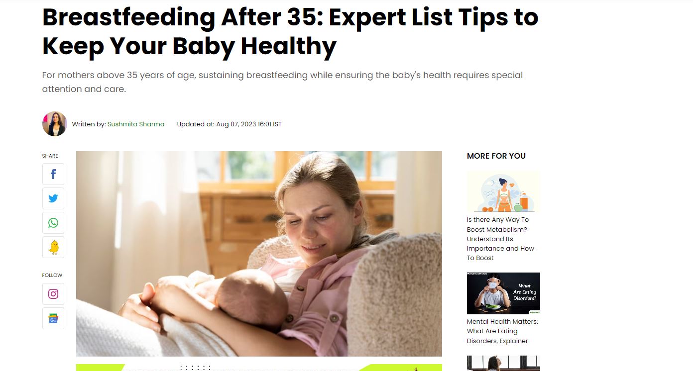 Breastfeeding After 35