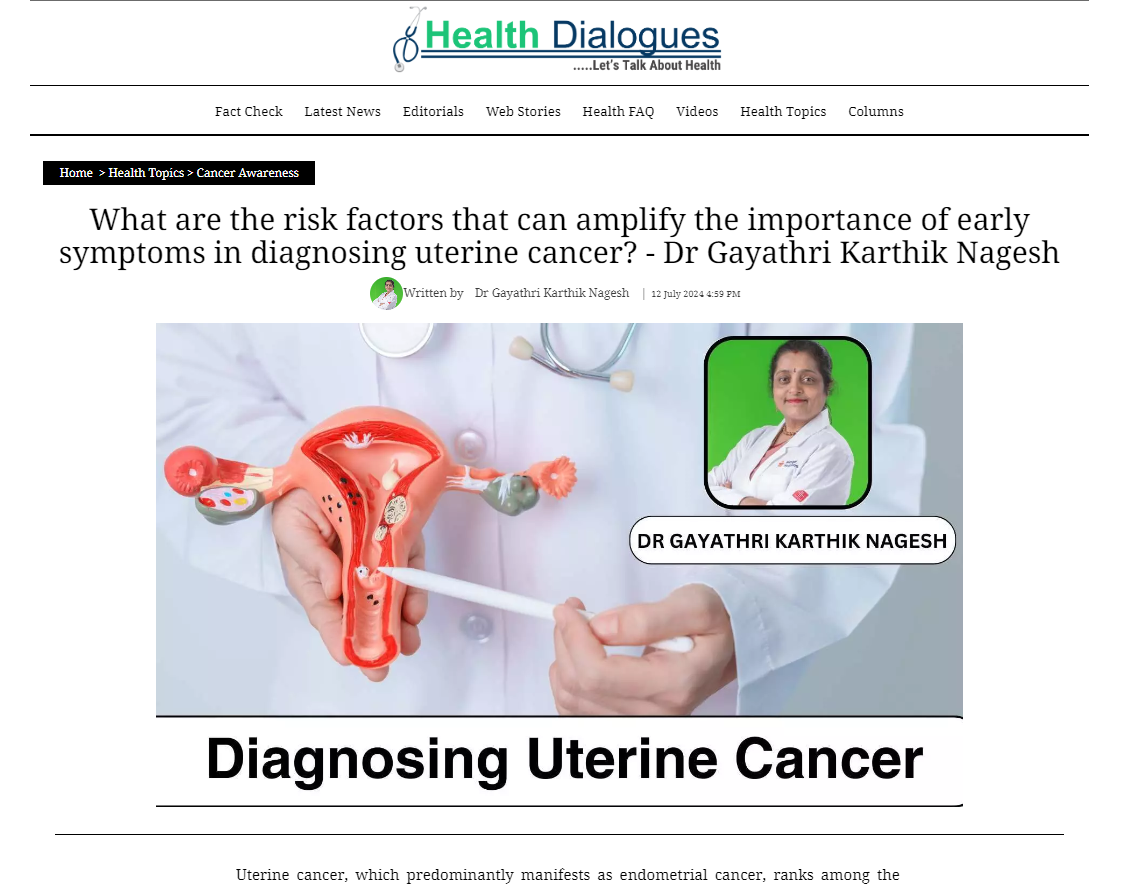 early symptoms in diagnosing uterine cancer