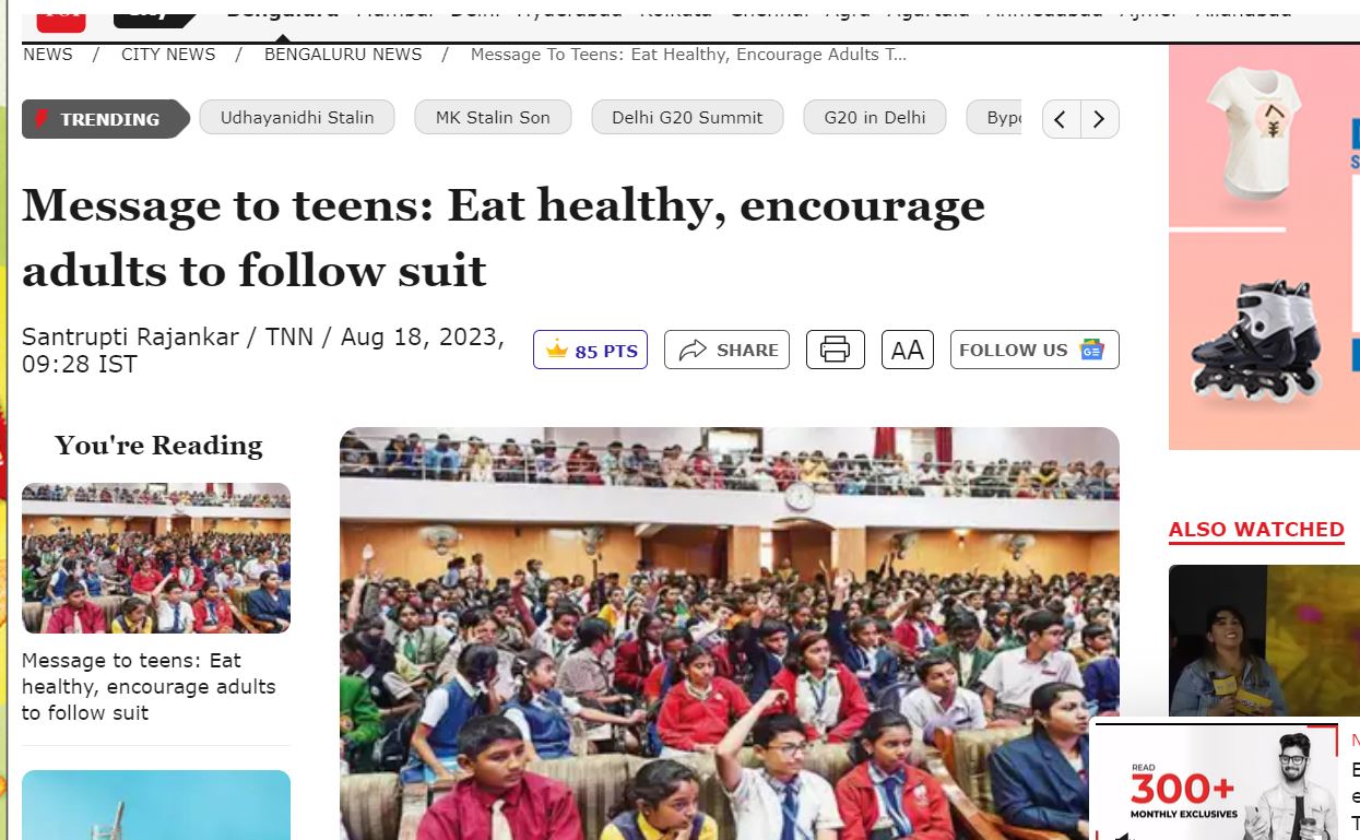 Healthy diet for teens