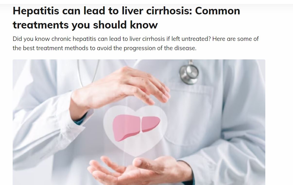 Hepatitis can lead to liver cirrhosis
