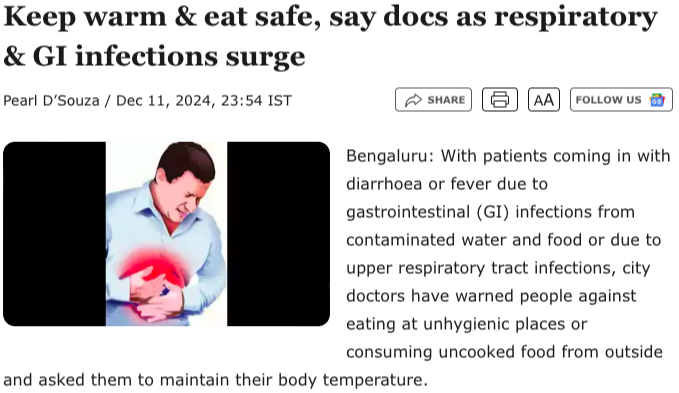 Dr Satyanaravana Mysore on Keep warm and eat safe, say docs as lung & GI cases surge