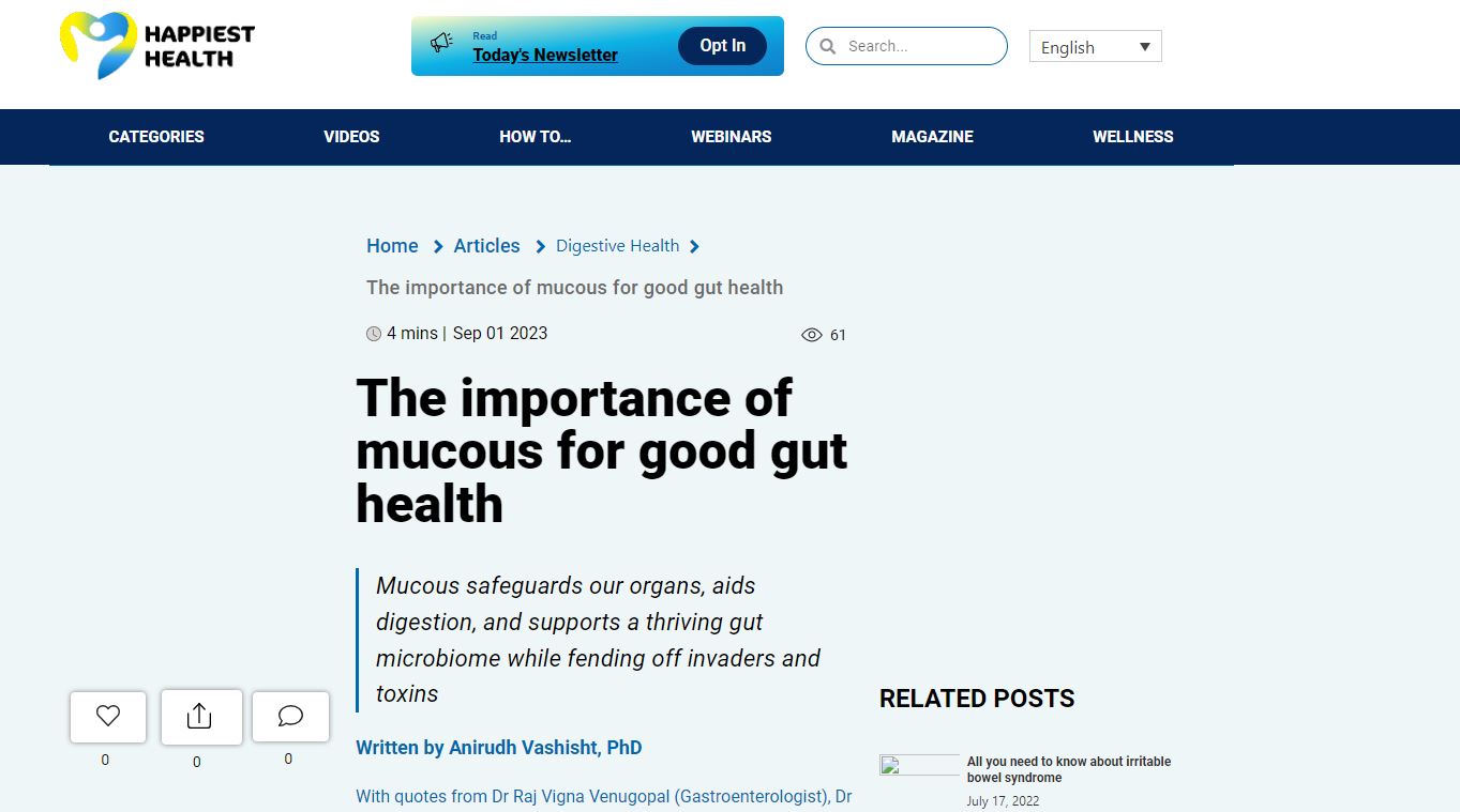mucus for good gut health