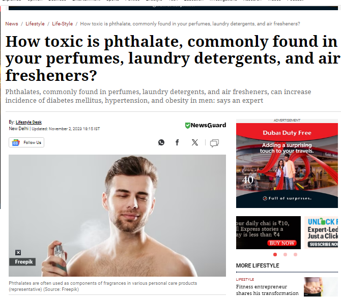 Toxic phthalate exposure