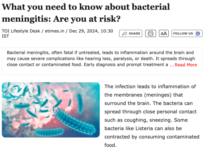 Dr. Aditya Kulkarni on What you need to know about bacterial meningitis: Are you at risk?