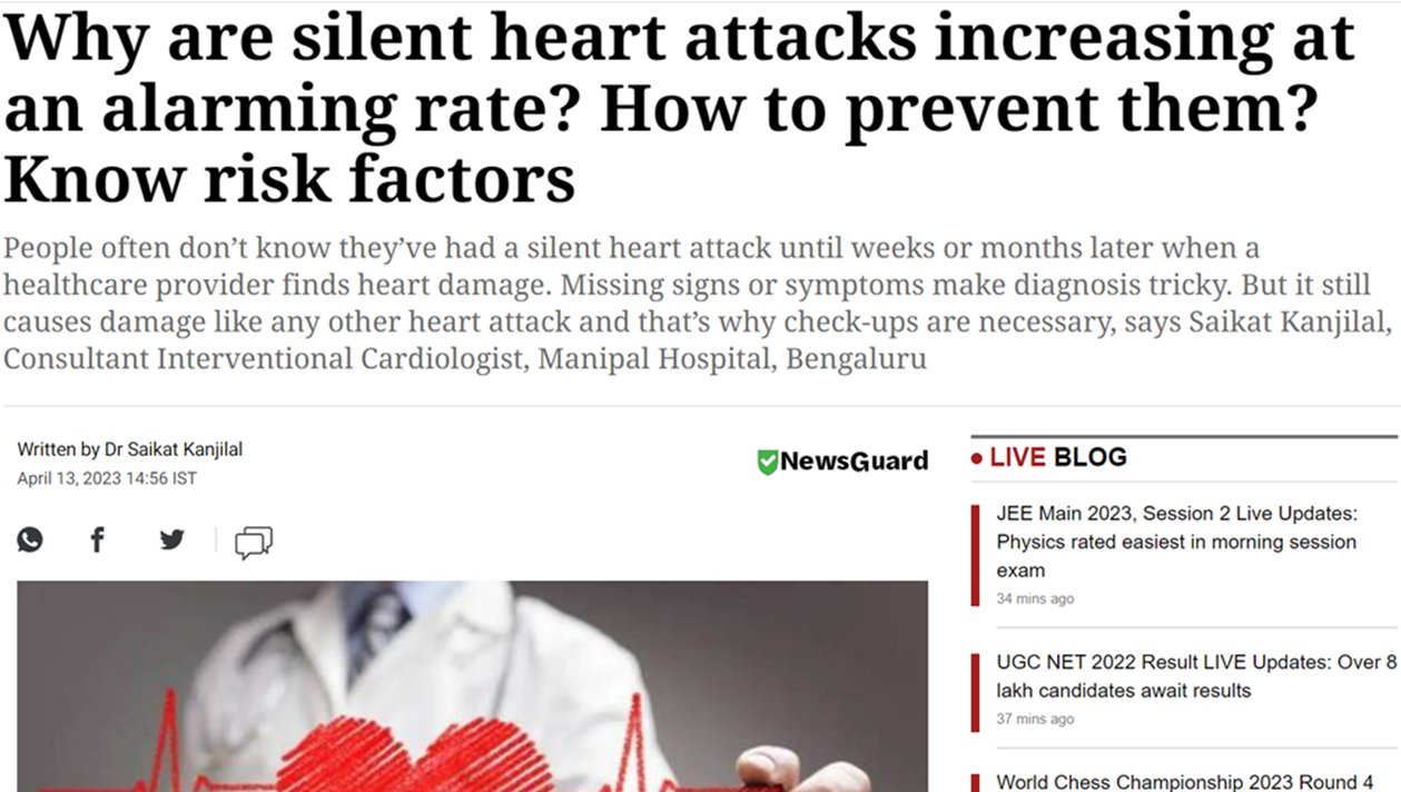 Dr.Saikat Kanjilal in The Indian Express