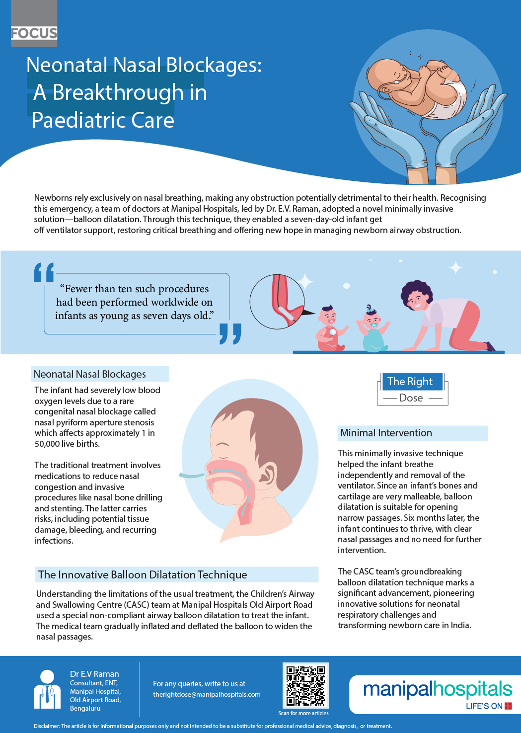 Newborns nasal blockage treatment