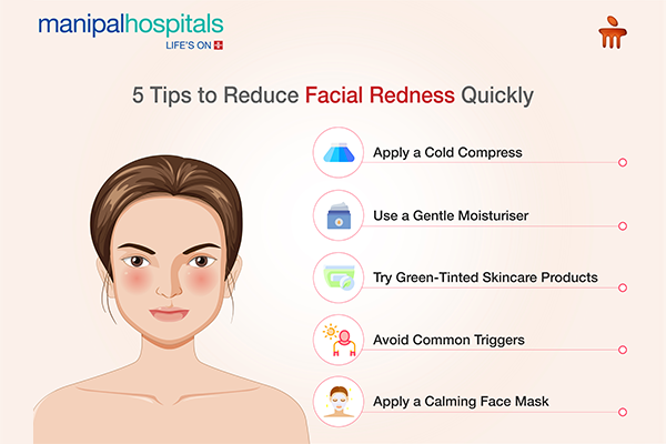 Five tips to reduce facial redness quickly