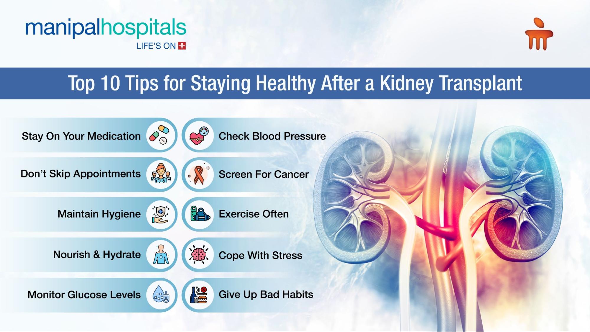 Top 10 Tips for Staying Healthy After a Kidney Transplant