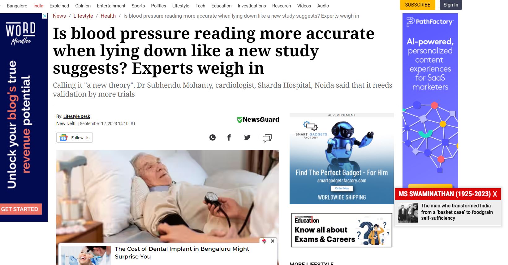 Is blood pressure reading more accurate 