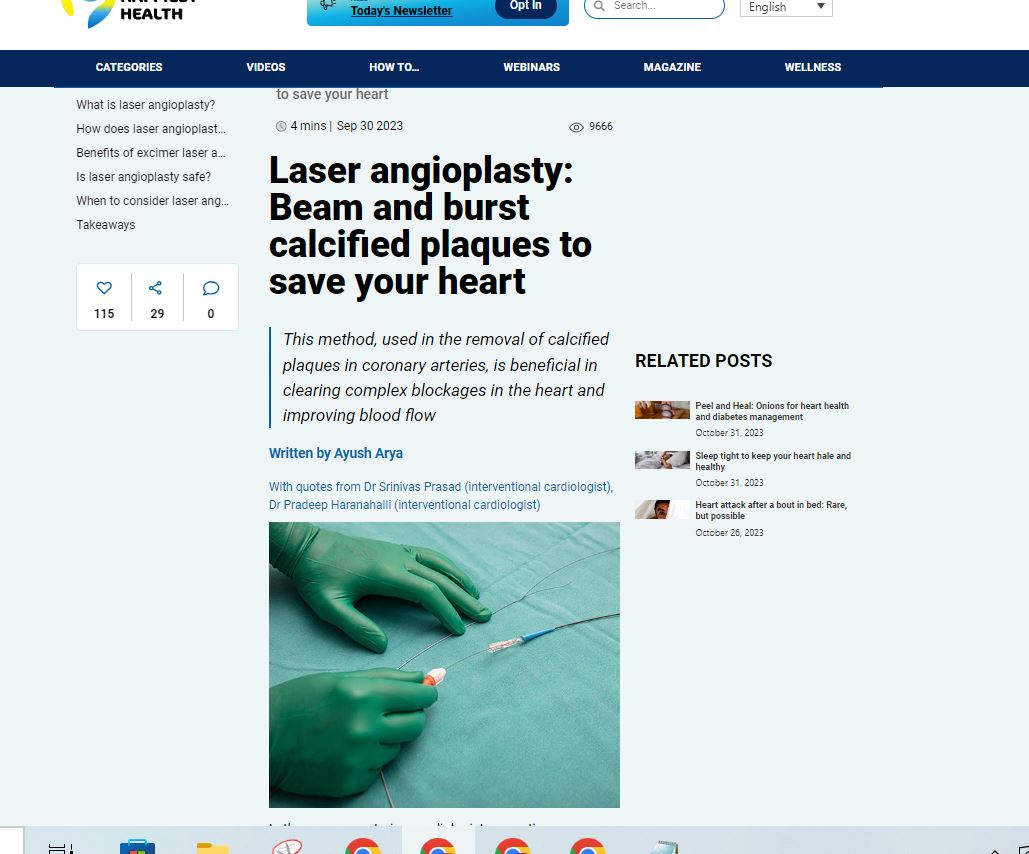 Laser angioplasty