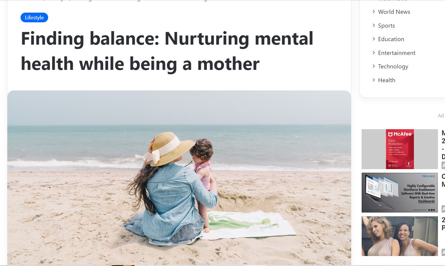 Nurturing mental health while being a mother