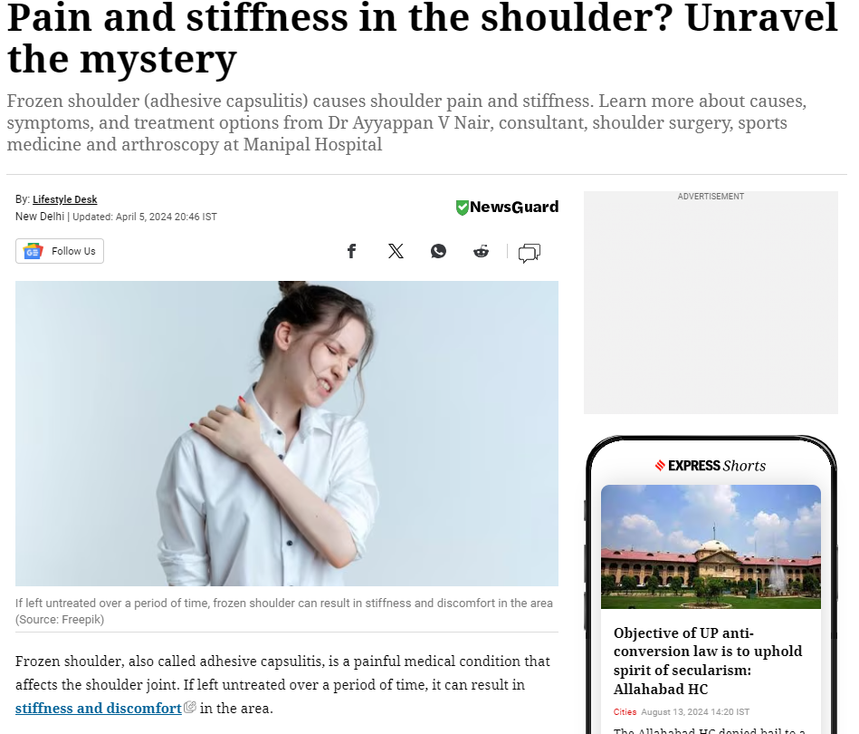 stiffness in the shoulder