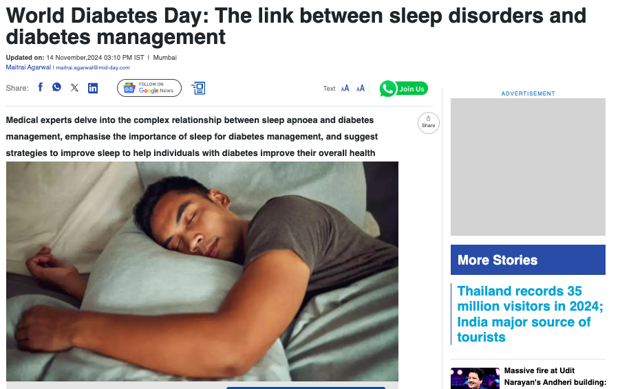 The link between sleep disorders and diabetes management